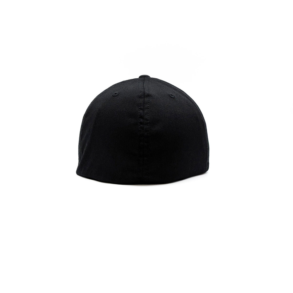 Black FlexFit Flat Visor Fitted Hat