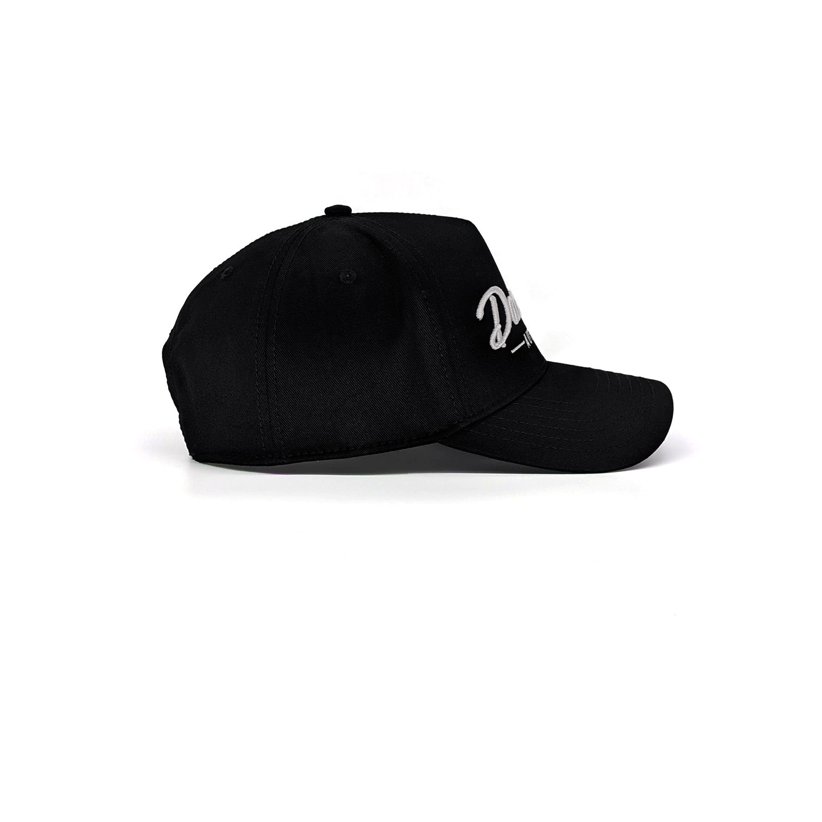 Black 5-Panel A-Frame Hat