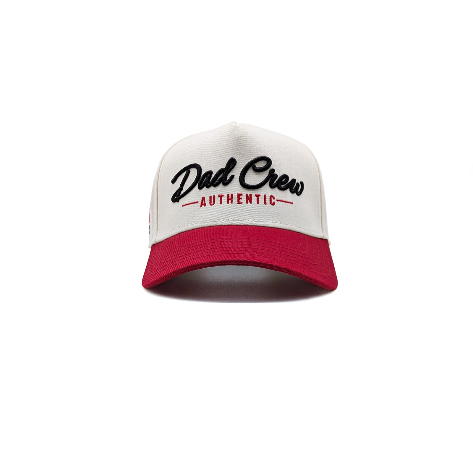 Dad Crew X AFA - Natural/Deep Red Two Tone 5-Panel A-Frame Hat