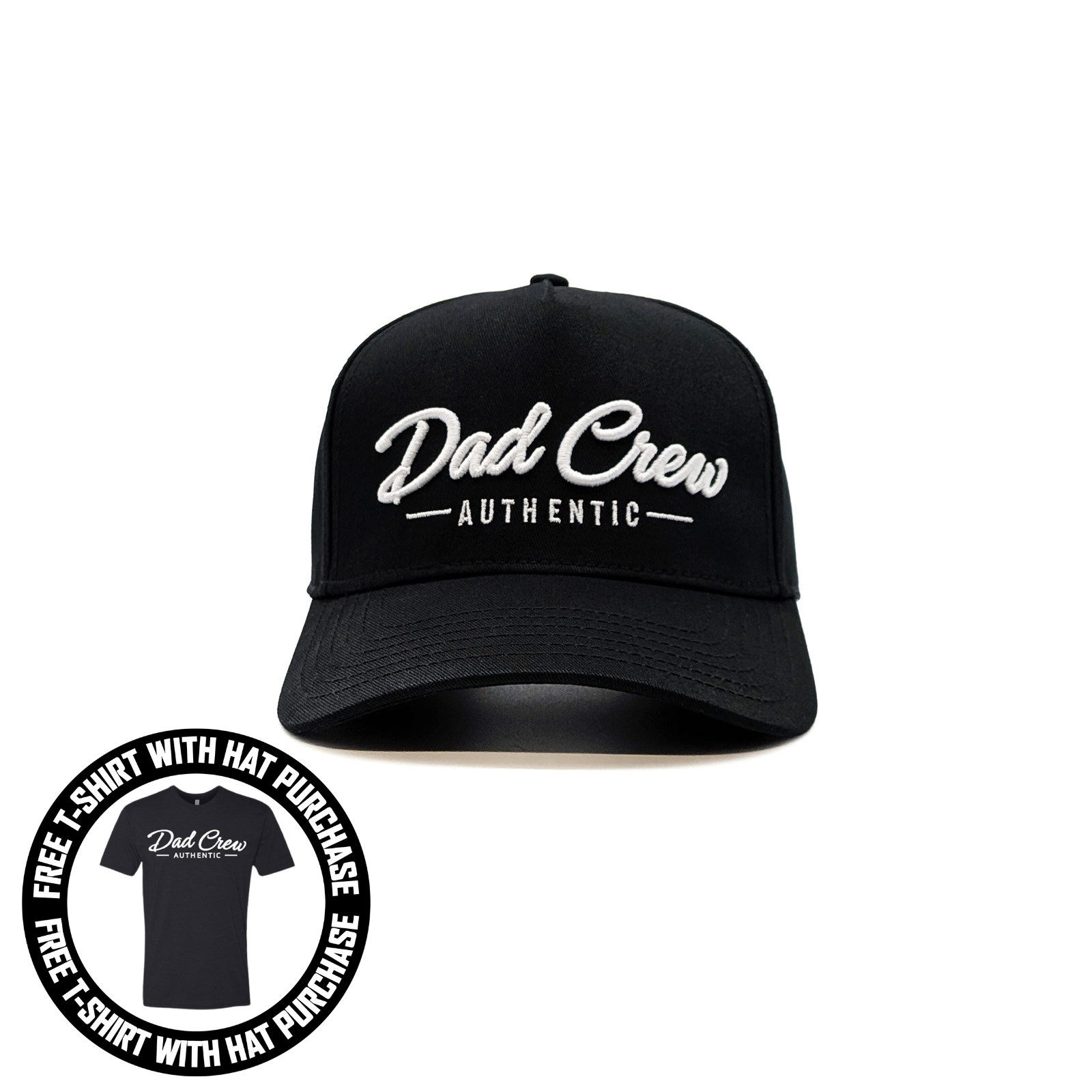 Black 5-Panel A-Frame Hat