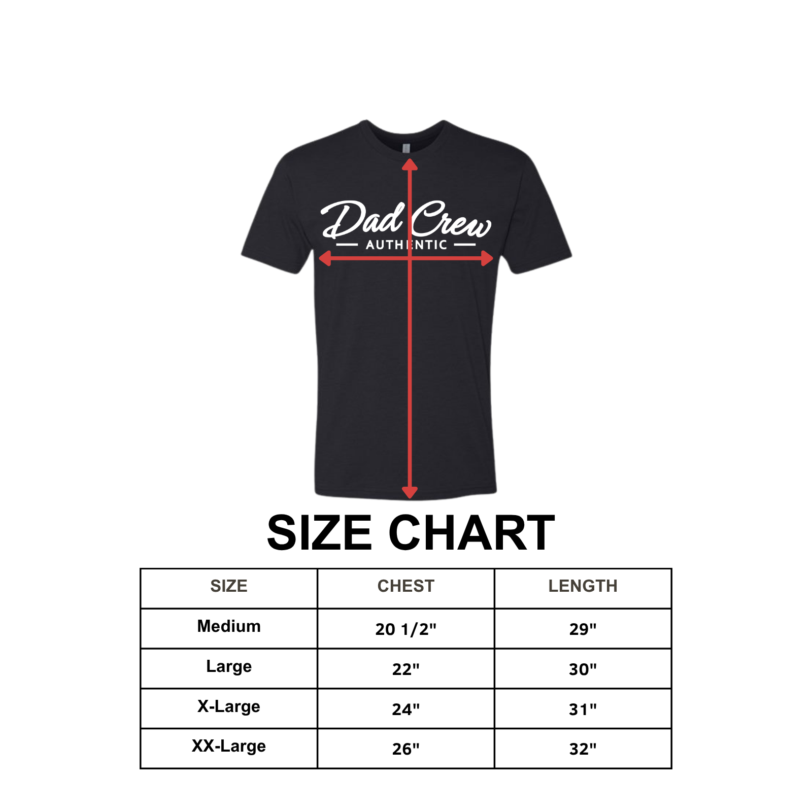 Dad Crew Black Graphic T-Shirt