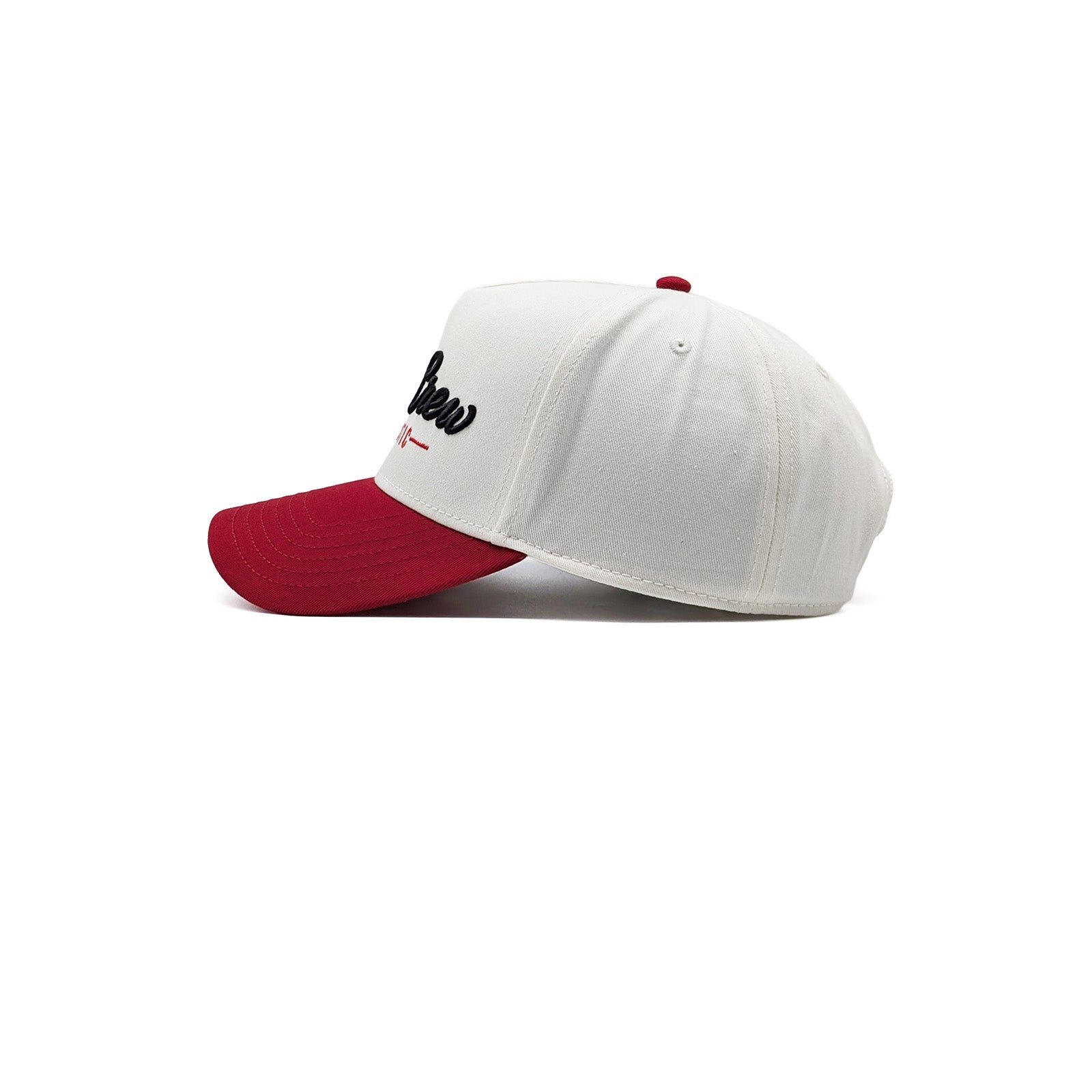 Dad Crew X AFA - Natural/Deep Red Two Tone 5-Panel A-Frame Hat