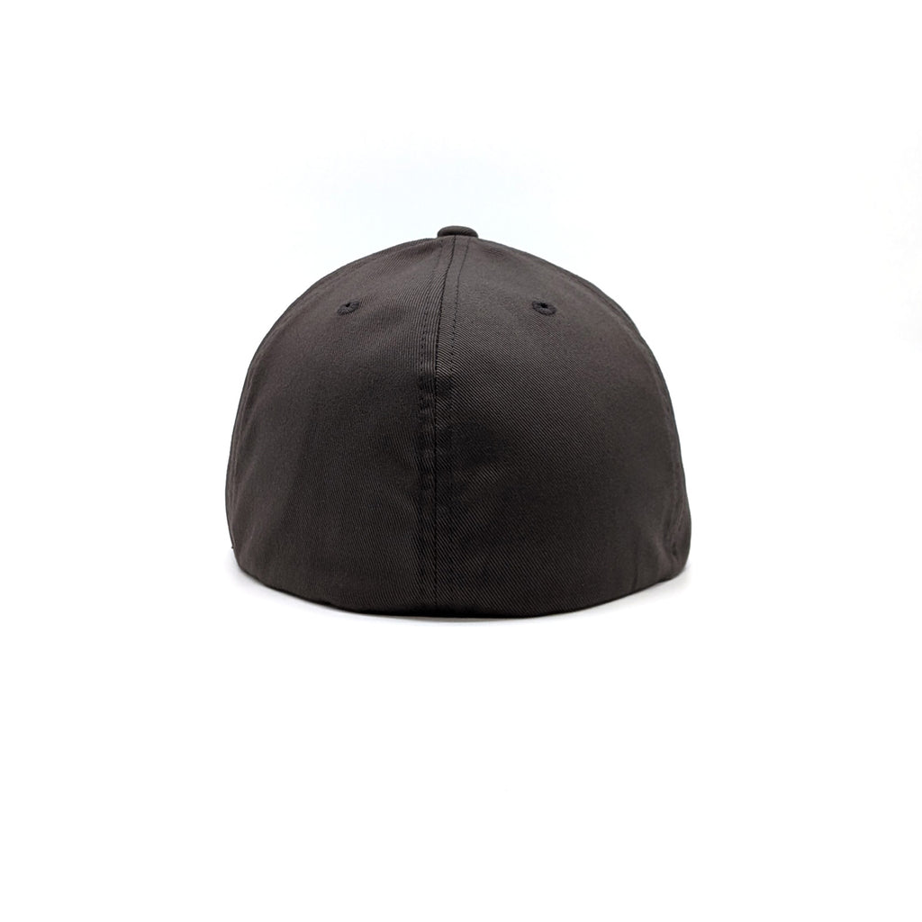 Dark Gray FlexFit Flat Visor Fitted Hat
