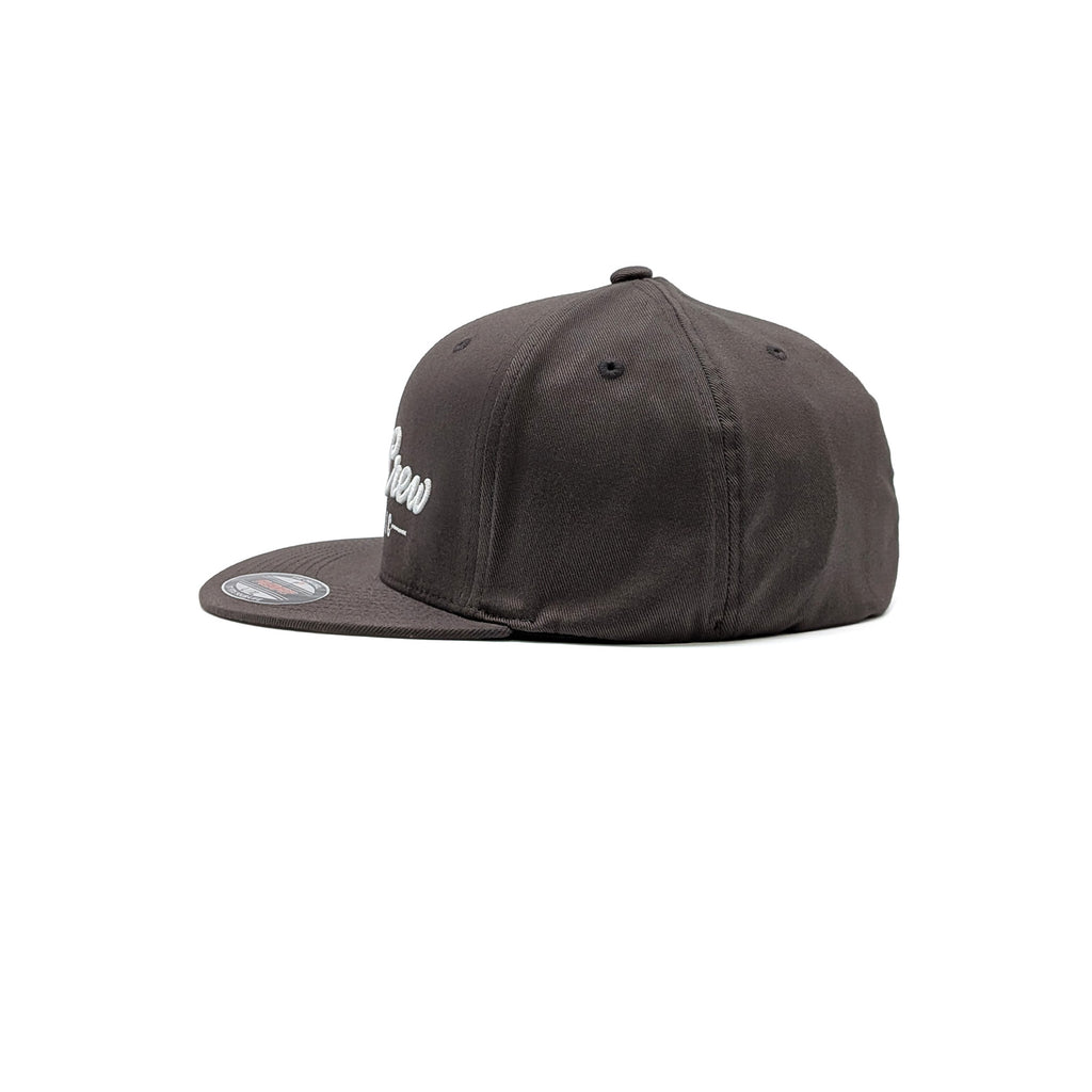 Dark Gray FlexFit Flat Visor Fitted Hat