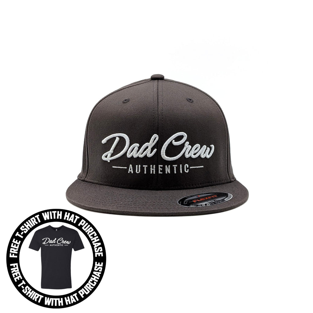Dark Gray FlexFit Flat Visor Fitted Hat