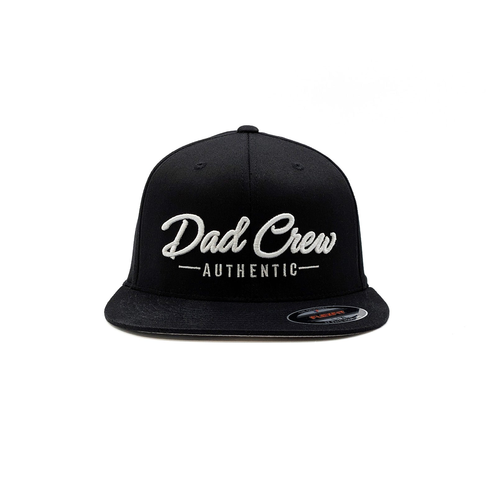 Black FlexFit Flat Visor Fitted Hat