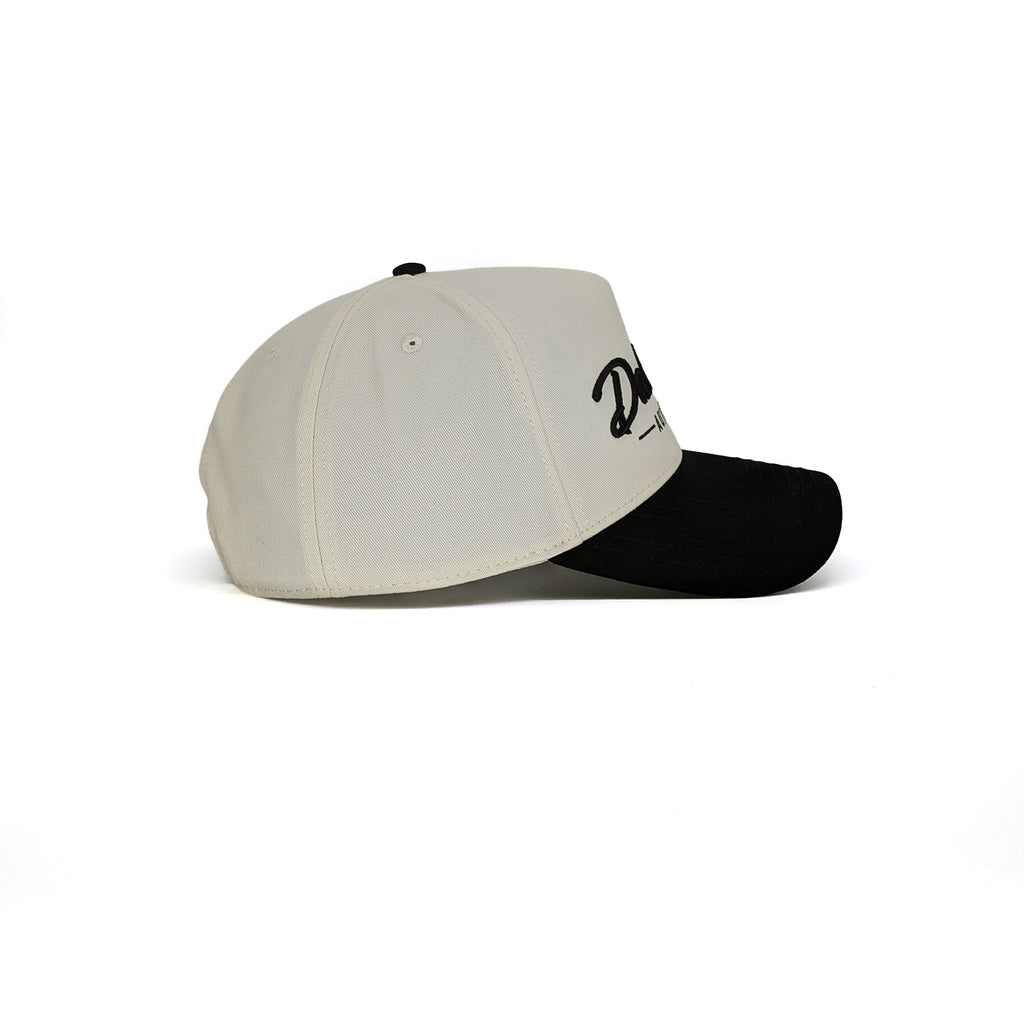 Natural/Black Two Tone 5-Panel A-Frame Hat