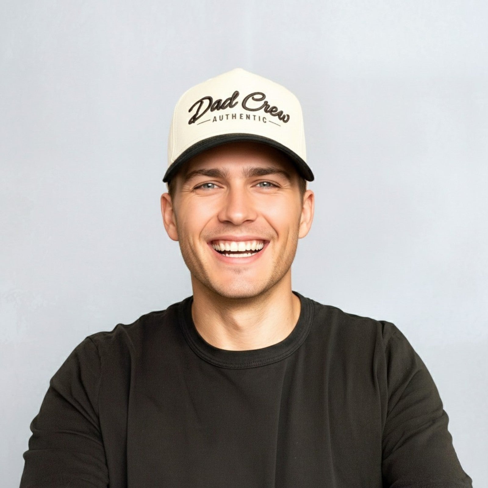 Natural/Black Two Tone 5-Panel A-Frame Hat