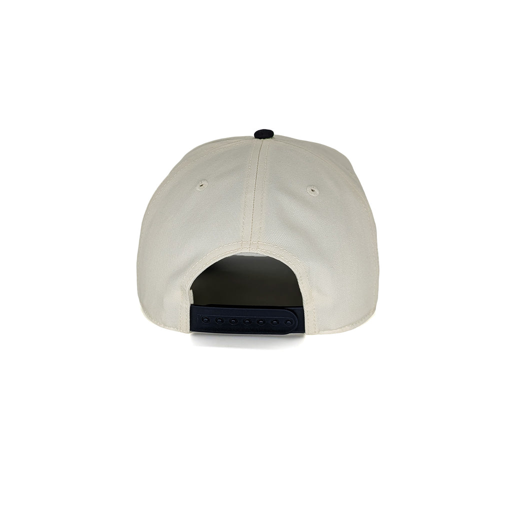 Natural/Navy Two Tone 5-Panel A-Frame Hat