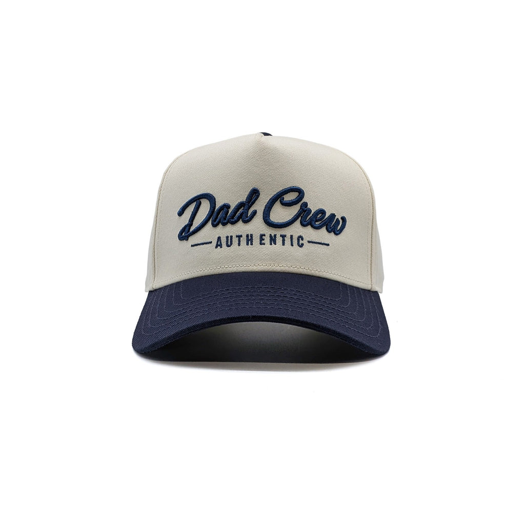 Natural/Navy Two Tone 5-Panel A-Frame Hat