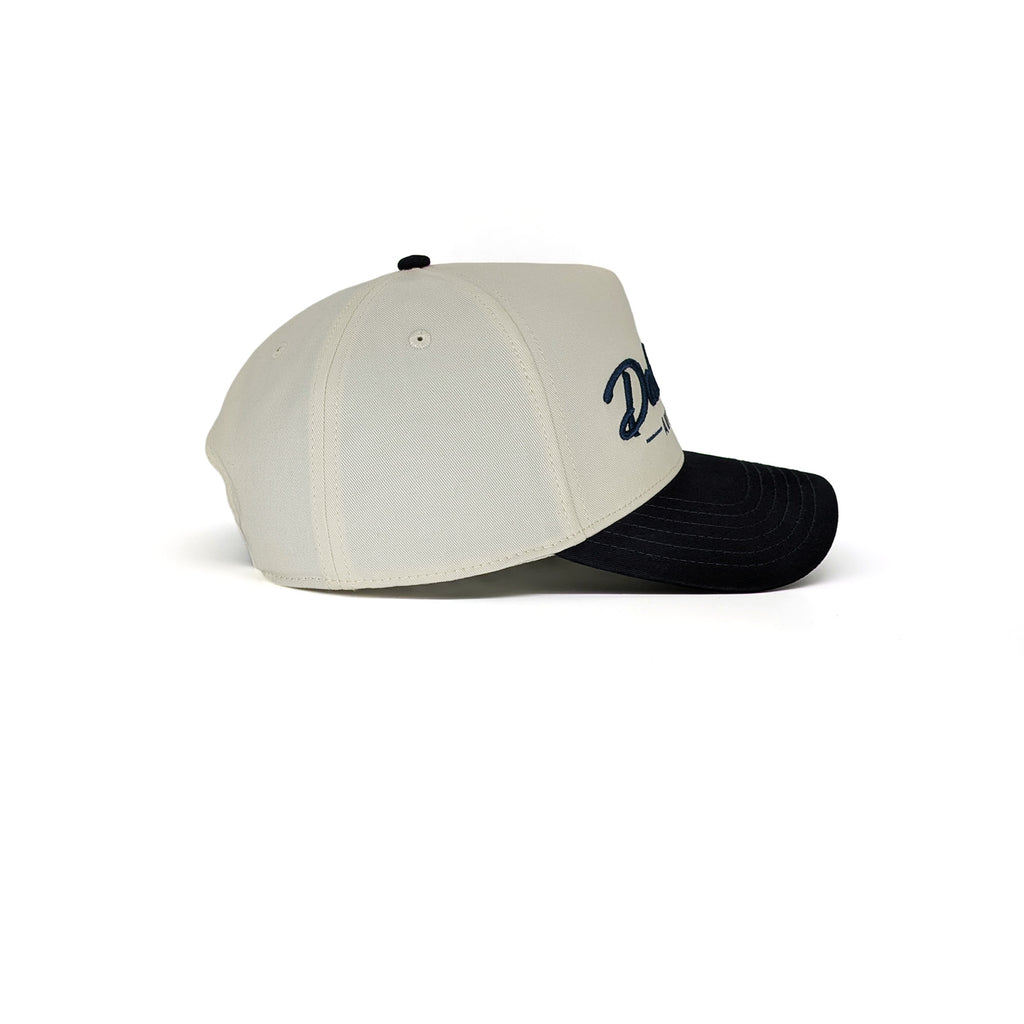 Natural/Navy Two Tone 5-Panel A-Frame Hat