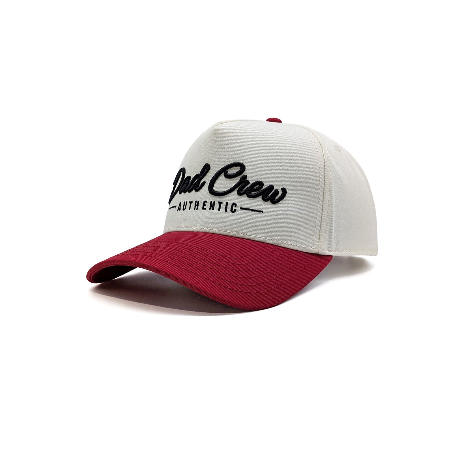 Natural/Deep Red Two Tone 5-Panel A-Frame Hat