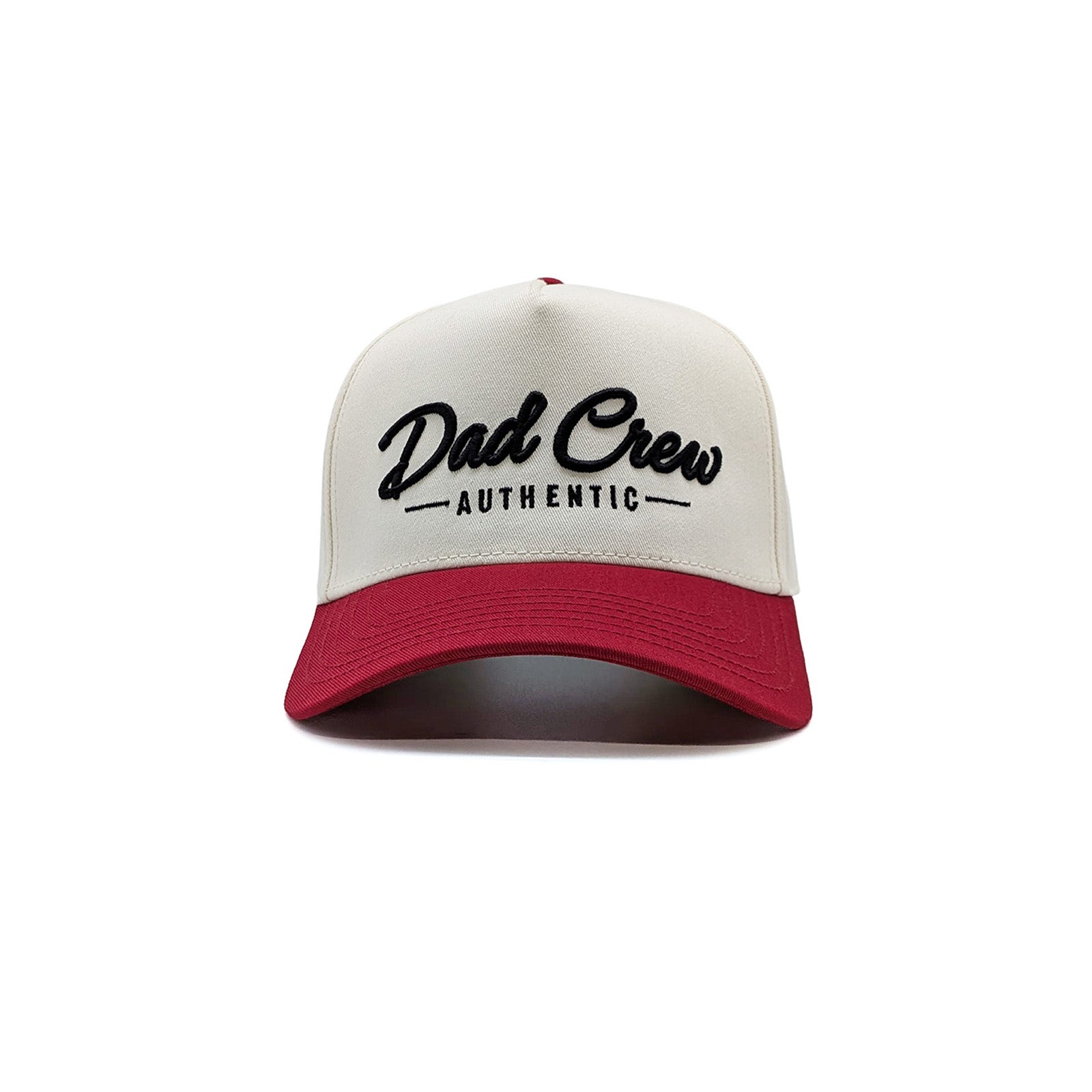 Natural/Deep Red Two Tone 5-Panel A-Frame Hat