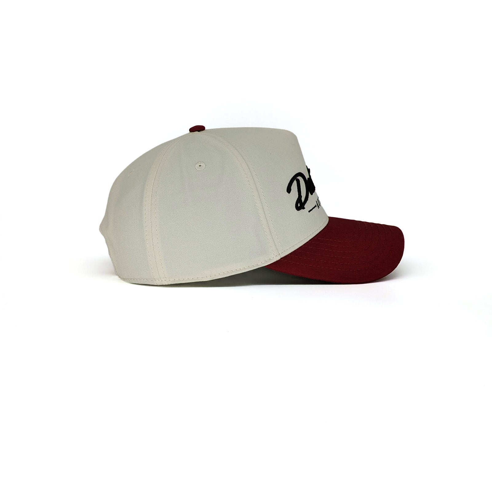 Natural/Deep Red Two Tone 5-Panel A-Frame Hat