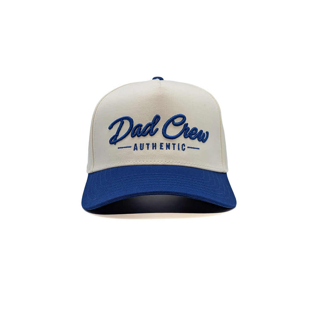 Natural/Royal Two Tone 5-Panel A-Frame Hat