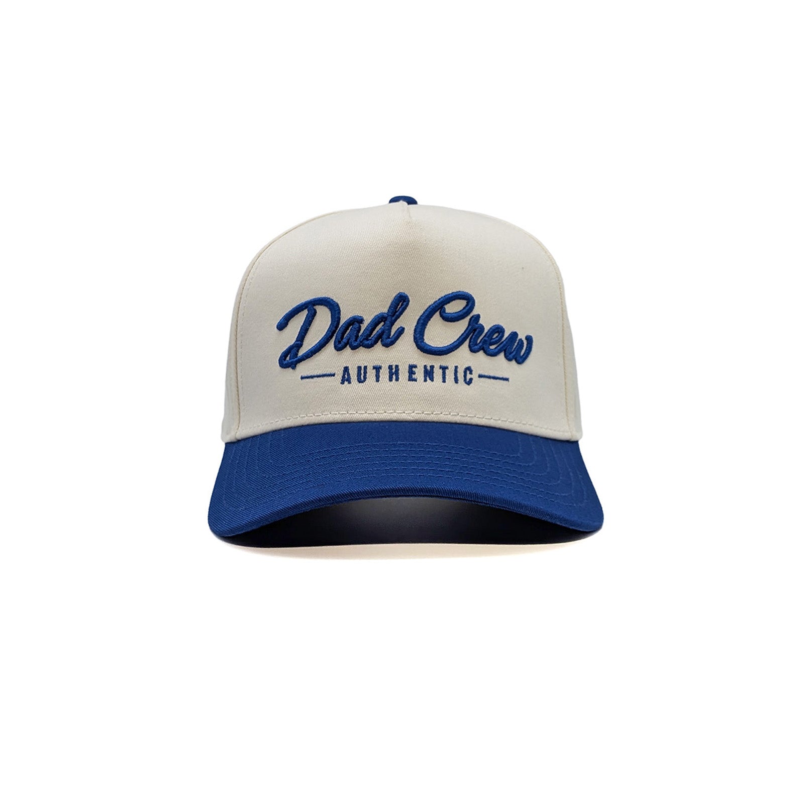 Natural/Royal Two Tone 5-Panel A-Frame Hat