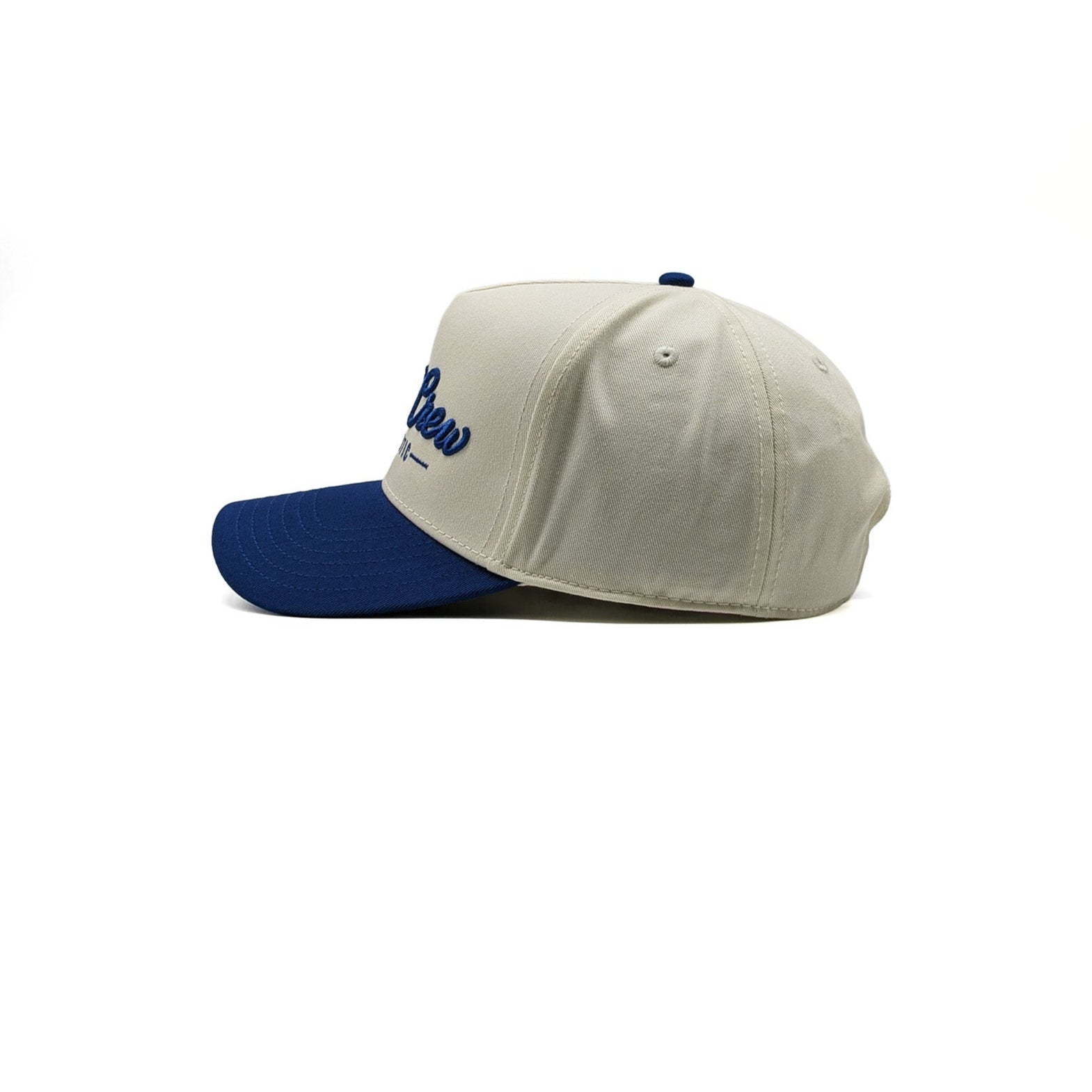Natural/Royal Two Tone 5-Panel A-Frame Hat