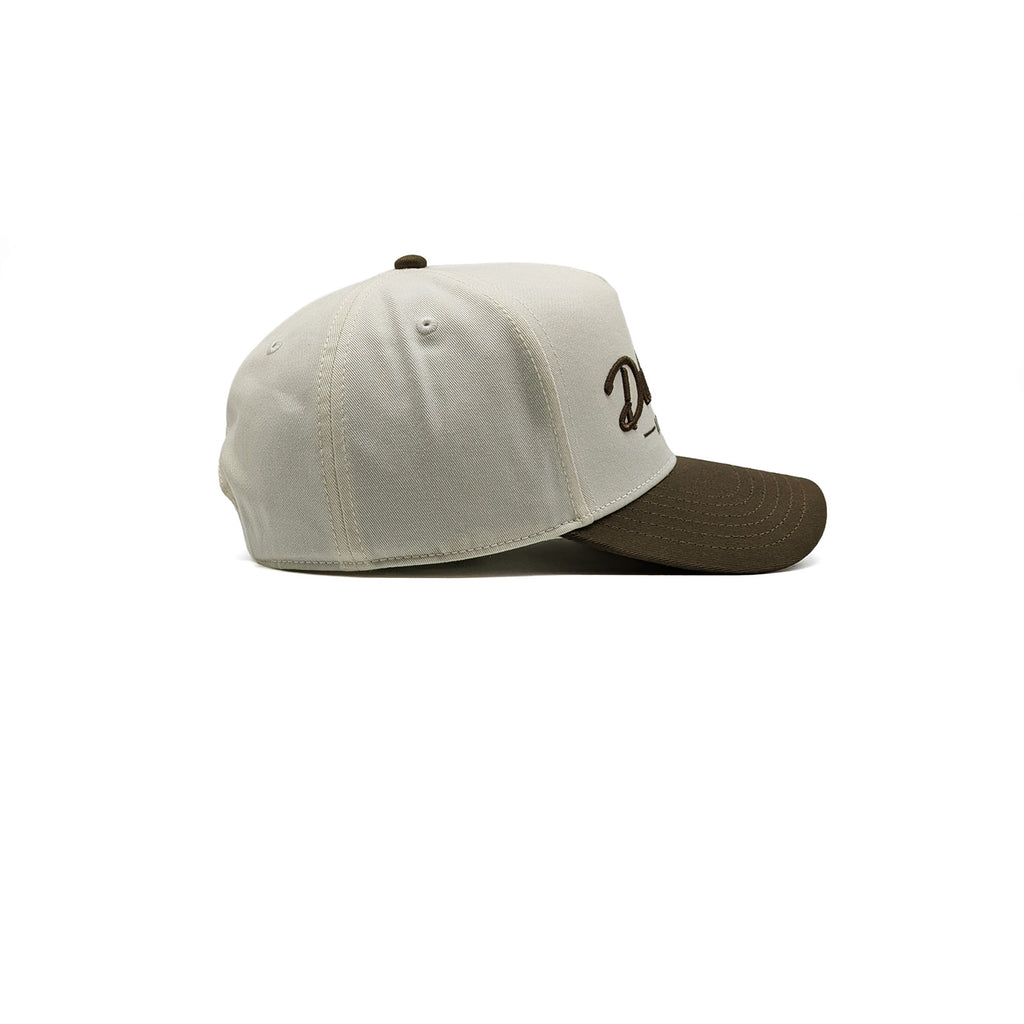 Natural/Brown Two Tone 5-Panel A-Frame Hat