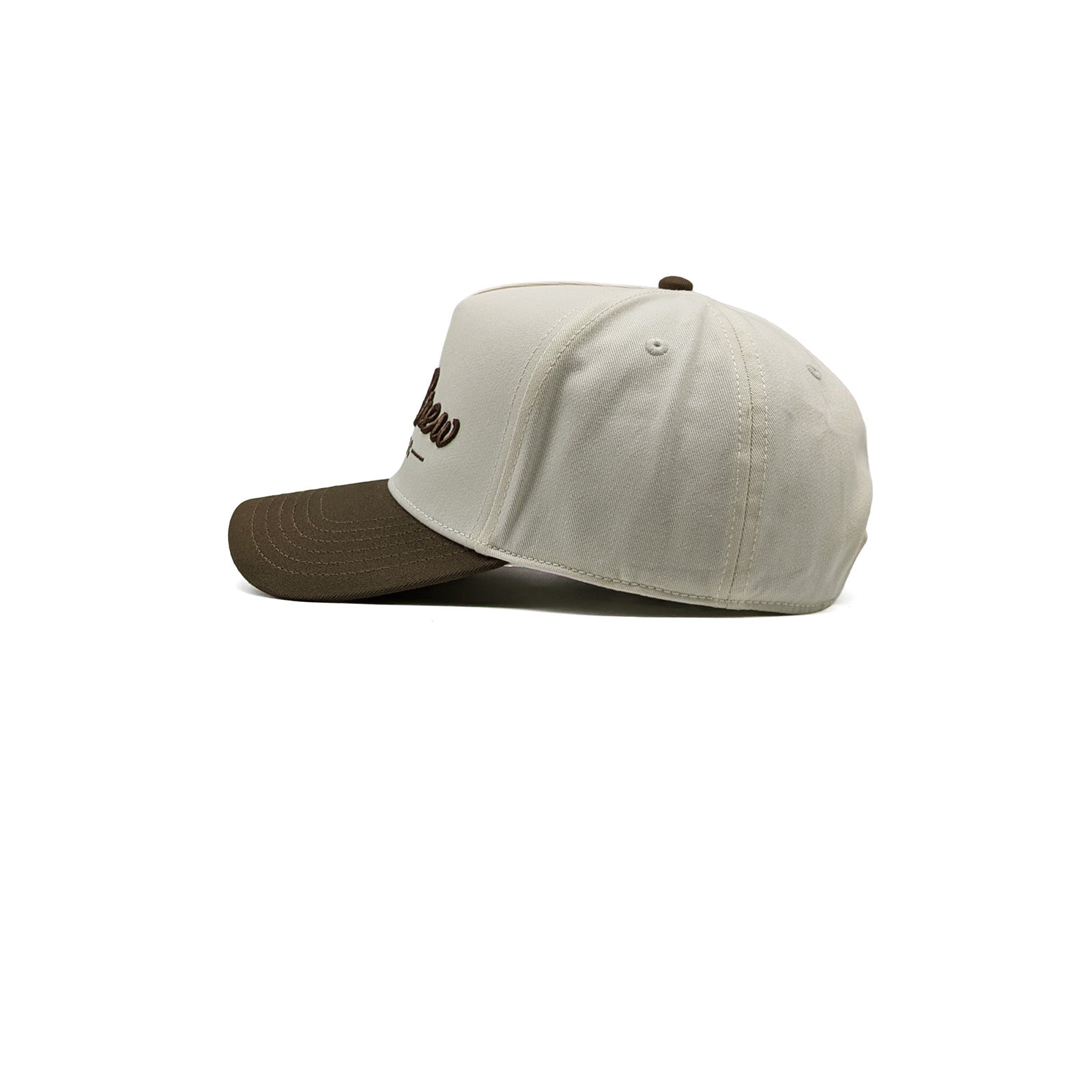 Natural/Brown Two Tone 5-Panel A-Frame Hat