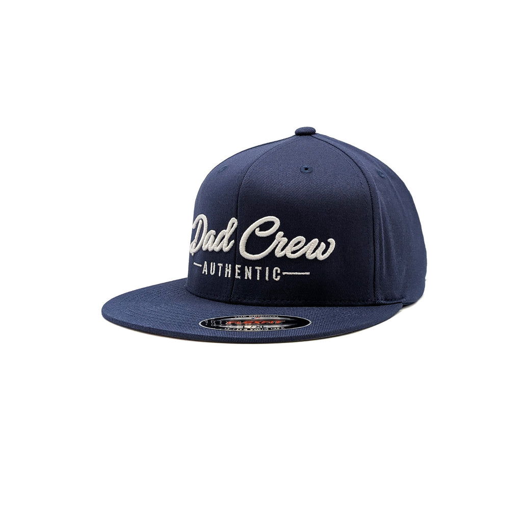 Navy FlexFit Flat Visor Fitted Hat
