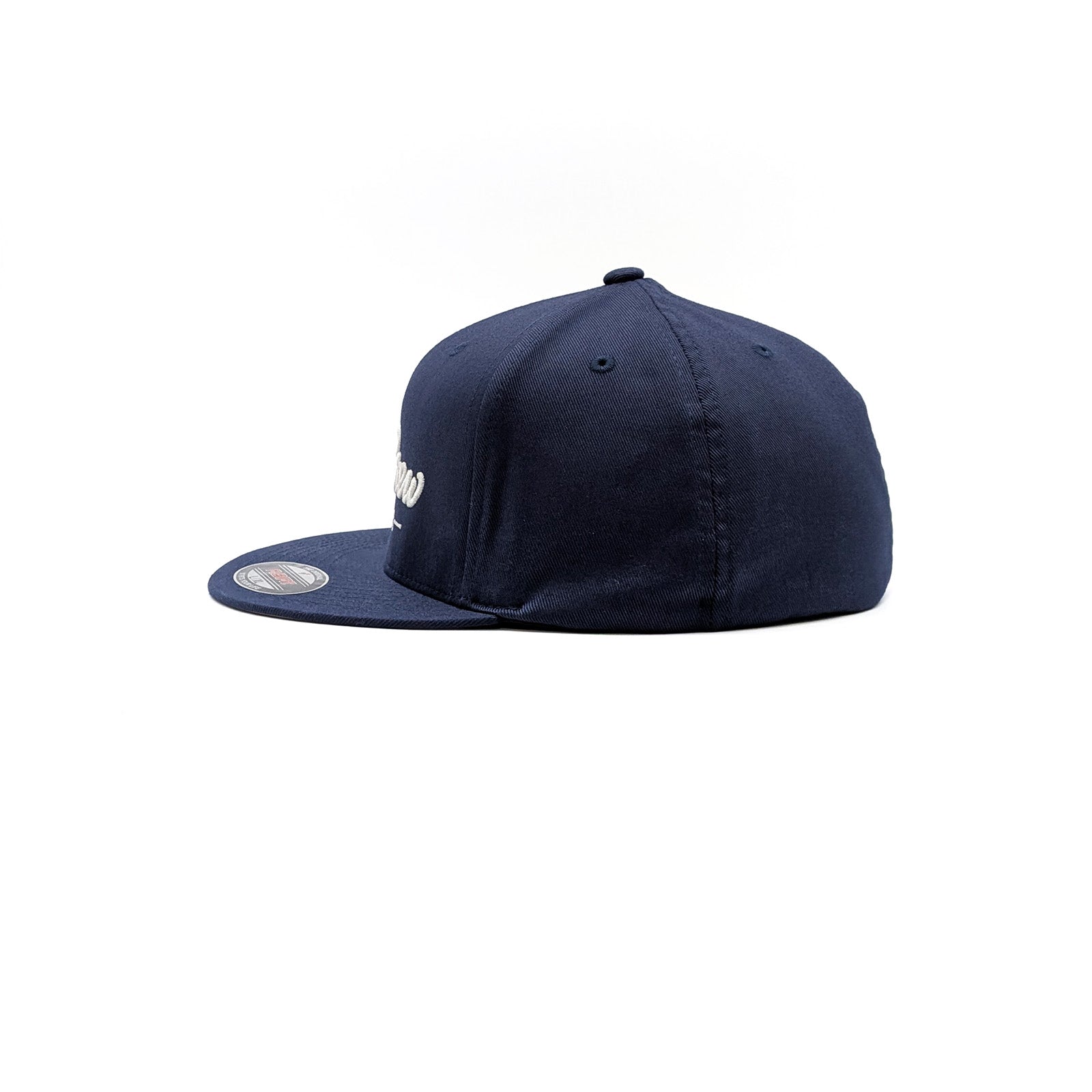 Navy FlexFit Flat Visor Fitted Hat