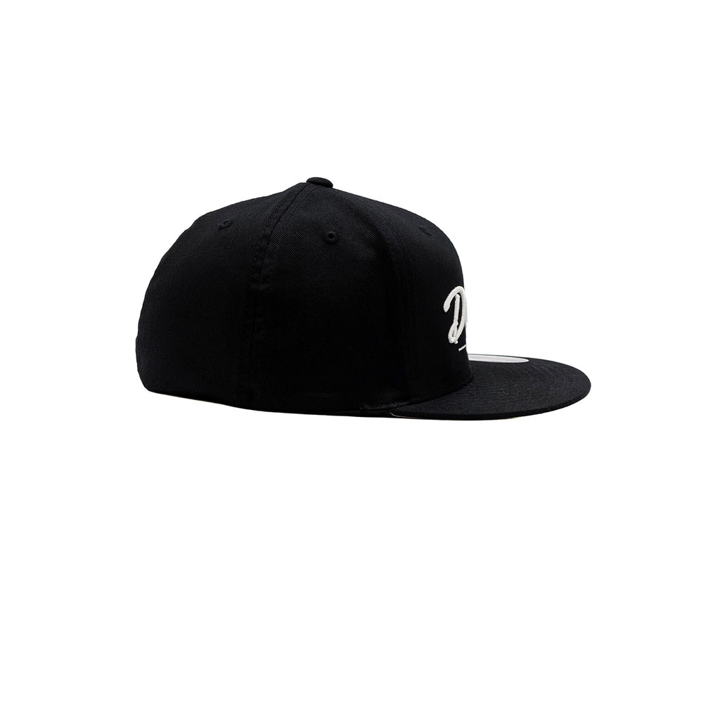 Black FlexFit Flat Visor Fitted Hat